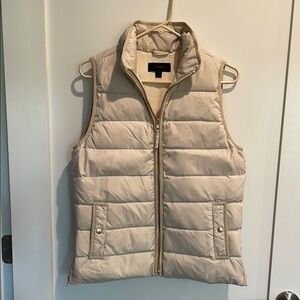 J.Crew Cream Puffer Vest